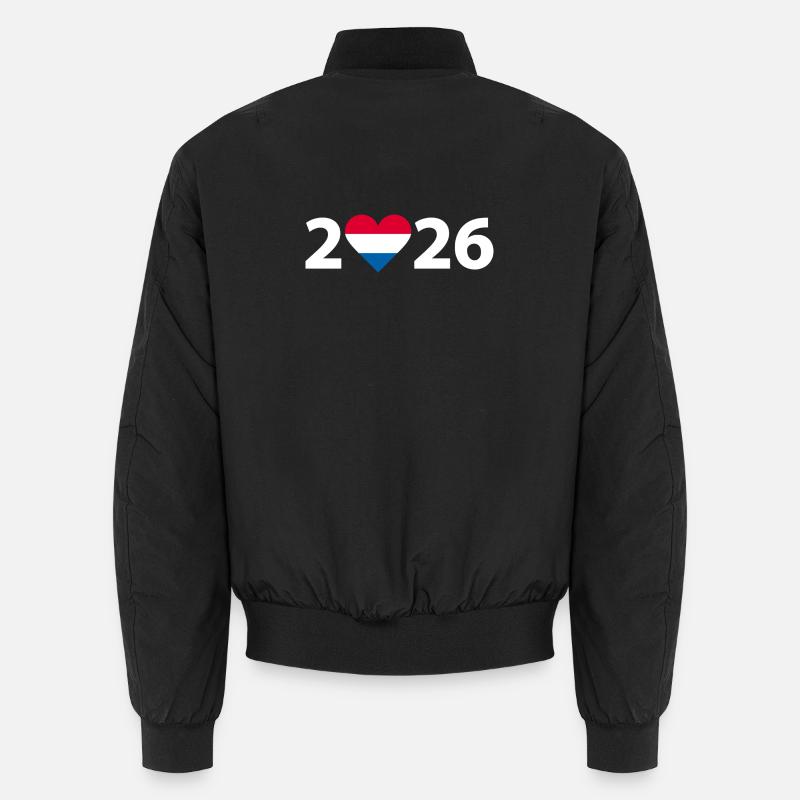 J’aime Pays-Bas 2026, Pays-Bas 2026 - Bomber unisexe - noir