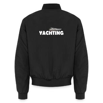 Yachting - Bomber unisexe - noir - Dos - AI Model Male 185 light (185cm)