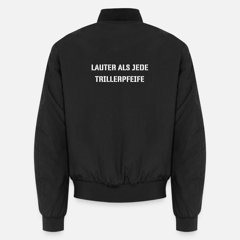 Louder than any whistle - Unisex Bomber Jacket - black