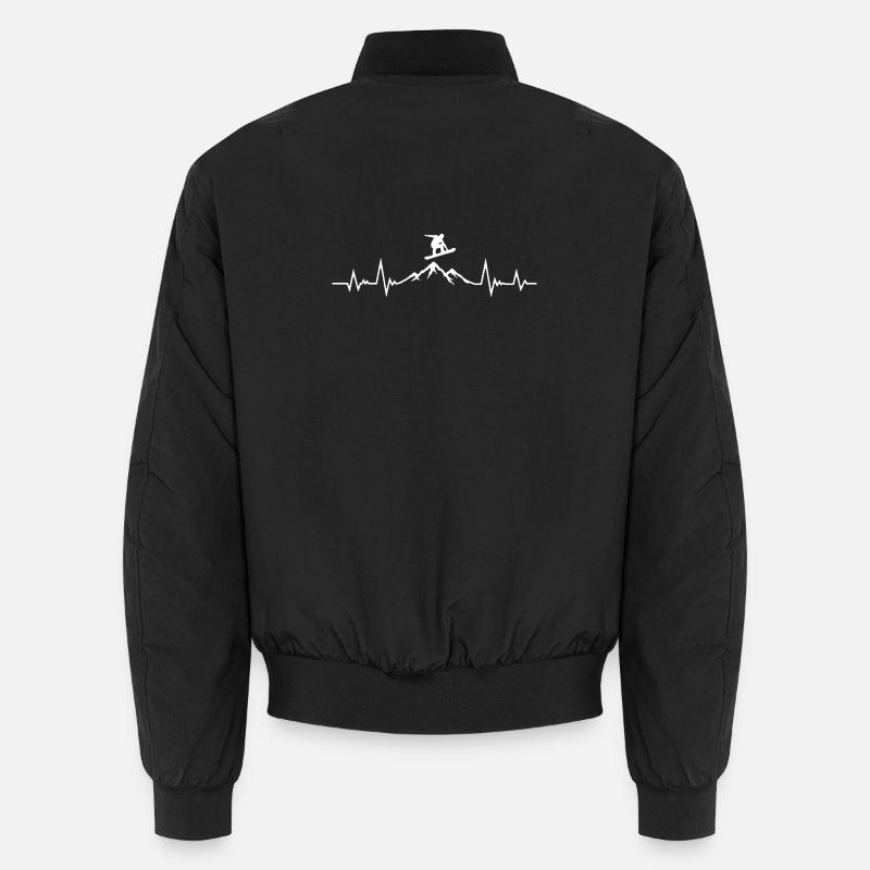 Heartbeat (pulse line) snowboarders Unisex Bomber Jacket