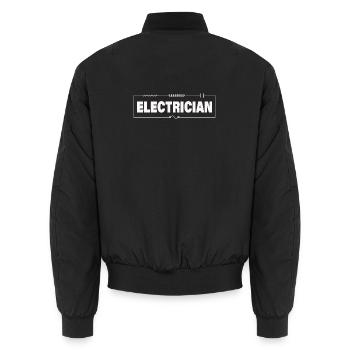 Électricien - Bomber unisexe - noir - Dos - AI Model Male 185 light (185cm)