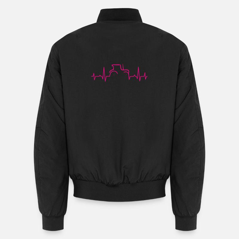 CARDIOGRAM TRAKTOR Magenta - Unisex Bomber Jacket - black