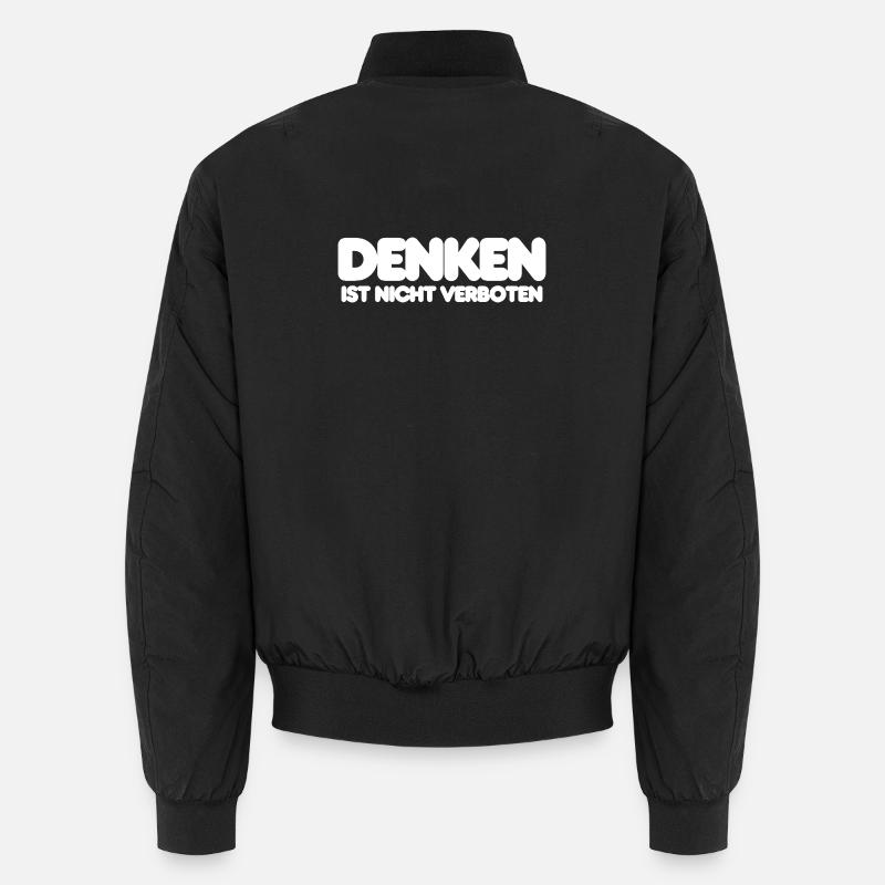DENKEN IST NICHT VERBOTEN - WEISSER IT SPRUCH Unisex Bomberjacke