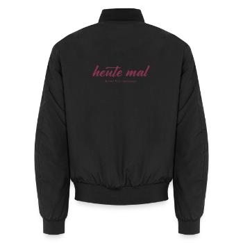 Heute mal keine Kernaussage - Unisex Bomberjacke - Schwarz - Hinten - AI Model Male 185 light (185cm)