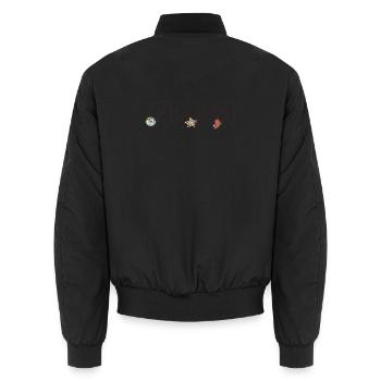 Anna Weihnachten  - Unisex Bomberjacke - Schwarz - Hinten - AI Model Male 185 light (185cm)
