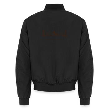 Rythme cardiaque du pouls du café - Bomber unisexe - noir - Dos - AI Model Male 185 light (185cm)