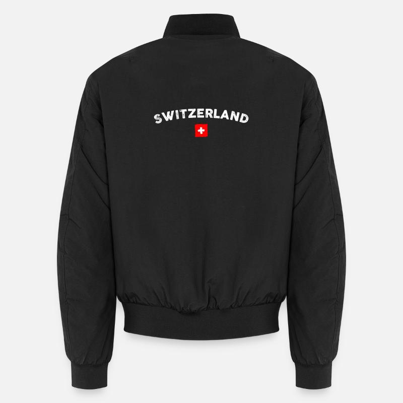 Typographie du drapeau de l’arche de la Suisse Bomber unisexe