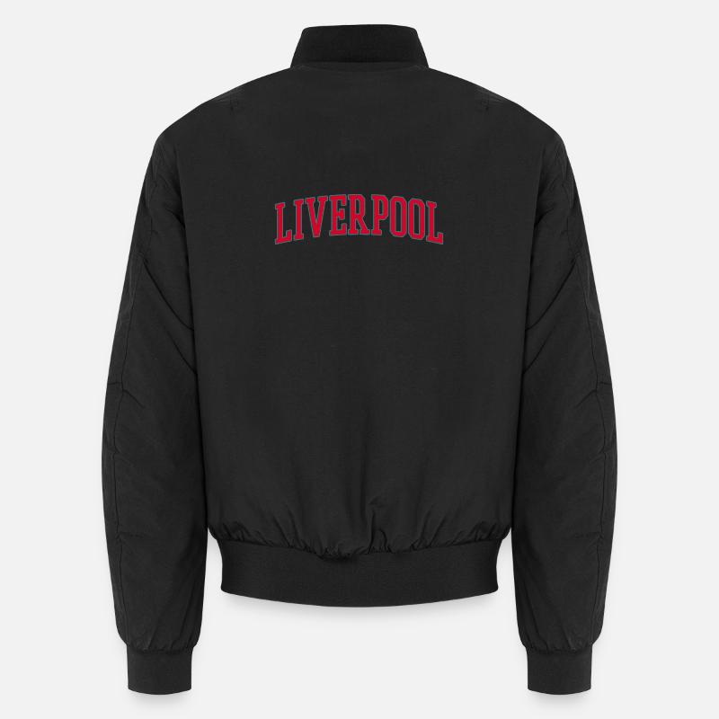 Liverpool Varsity Schriftzug Design Unisex Bomberjacke