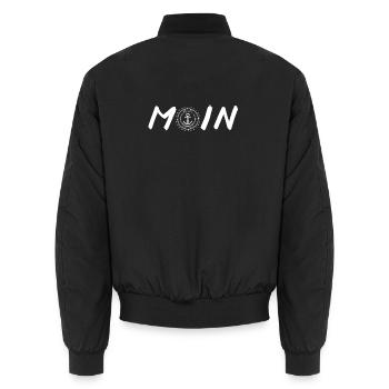 MOIN - Unisex Bomberjacke - Schwarz - Hinten - AI Model Male 185 light (185cm)