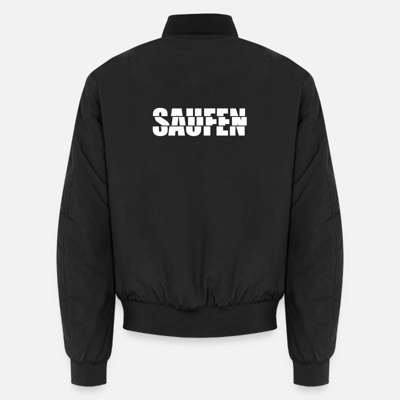 Saufen Design - Unisex Bomberjacke - Schwarz