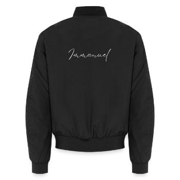 T-shirt Immanuel Nom cadeau pour hommes - Bomber unisexe - noir - Dos - AI Model Male 185 light (185cm)