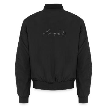 Heartbeat Saut Corde Silhouette - Bomber unisexe - noir - Dos - AI Model Male 185 light (185cm)