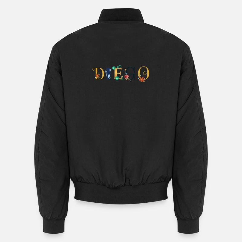 Nom DIEGO orné de fleurs Bomber unisexe