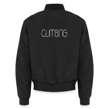 Climbing design summit assault - Unisex Bomber Jacket - black - Back - AI Model Male 185 light (185cm)