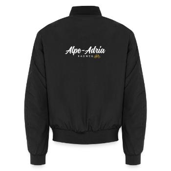 Piste cyclable de l’Alpe Adria - Bomber unisexe - noir - Dos - AI Model Male 185 light (185cm)