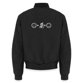 Road bike perfect for every road bike - Unisex Bomber Jacket - black - Back - AI Model Male 185 light (185cm)