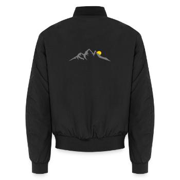 Montagne Nature Montagneuse - Bomber unisexe - noir - Dos - AI Model Male 185 light (185cm)