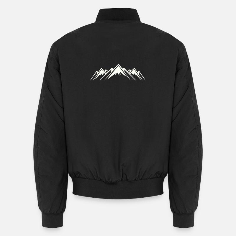 Berge Berg Mountains - Unisex Bomberjacke - Schwarz