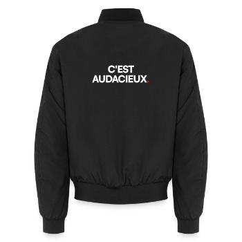 C'est audacieux - Bomber unisexe - noir - Dos - AI Model Male 185 light (185cm)