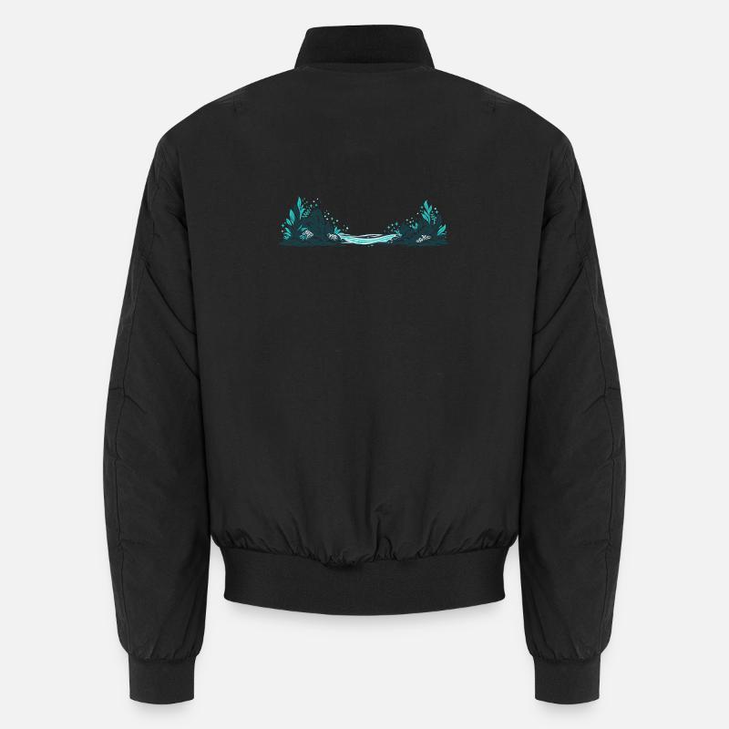 Flussufer im Dschungelstil Unisex Bomberjacke