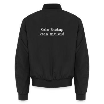 No Ticket No Support Informatiker IT Administrator - Unisex Bomberjacke - Schwarz - Hinten - AI Model Male 185 light (185cm)
