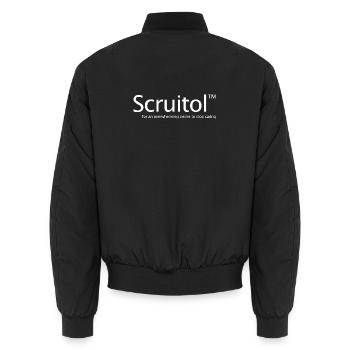 Ist mir egal, Drogen, Scuitol, Sarkastisch, Scheiß - Unisex Bomberjacke - Schwarz - Hinten - AI Model Male 185 light (185cm)