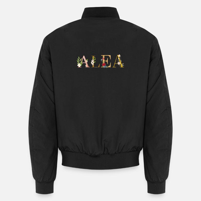 ALEA name decorated with flowers Unisex Bomber Jacket