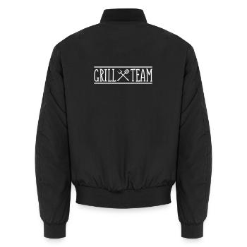 grill_team - Unisex Bomberjacke - Schwarz - Hinten - AI Model Male 185 light (185cm)