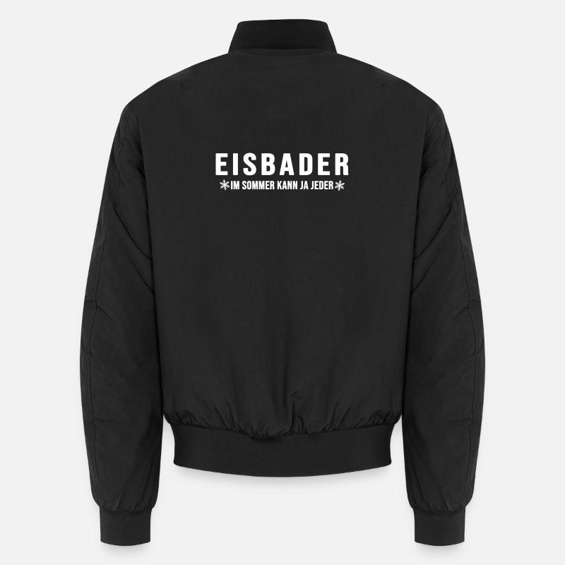 Eisbader Winterschwimmer Eisbaden Wintersport - Unisex Bomberjacke - Schwarz