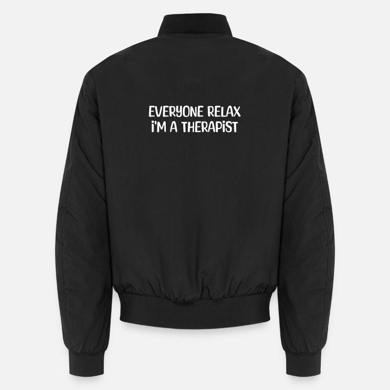 Alle entspannt euch, ich bin Therapeut, Retro-Humor Unisex Bomberjacke