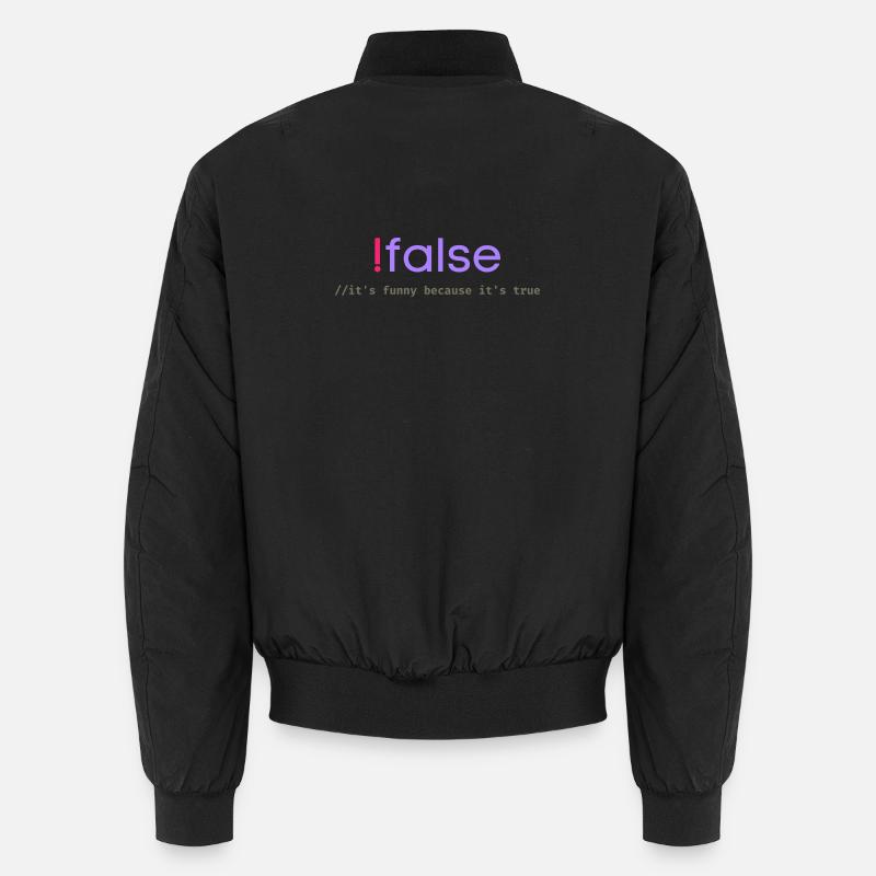 Ifalse Funny Coder Programmierungswortspiel Unisex Bomberjacke