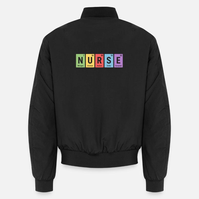 Nurse Block Design Element Colors Unisex Bomber Jacket