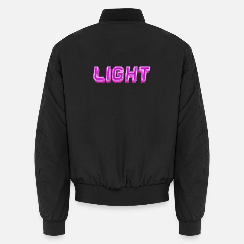 Neon Light Lettering Light - Unisex Bomber Jacket - black