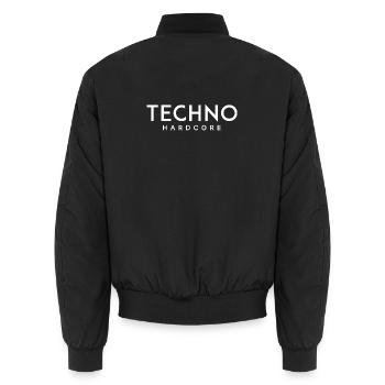 Hardcore Techno - Unisex Bomberjacke - Schwarz - Hinten - AI Model Male 185 light (185cm)