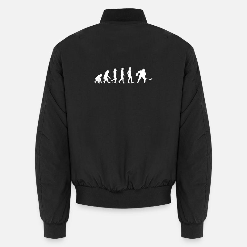 Evolution to Hockey Unisex Bomber Jacket