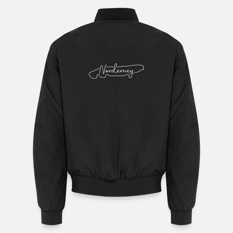 Norderney | Map line art minimalism Unisex Bomber Jacket