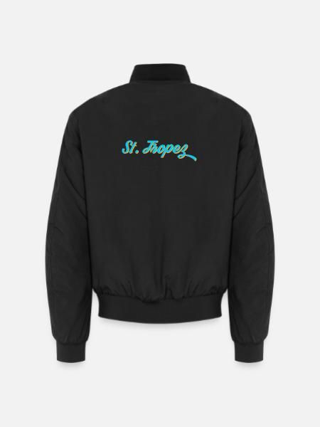 St. Tropez Neon Calligraphy - Unisex Bomber Jacket - black