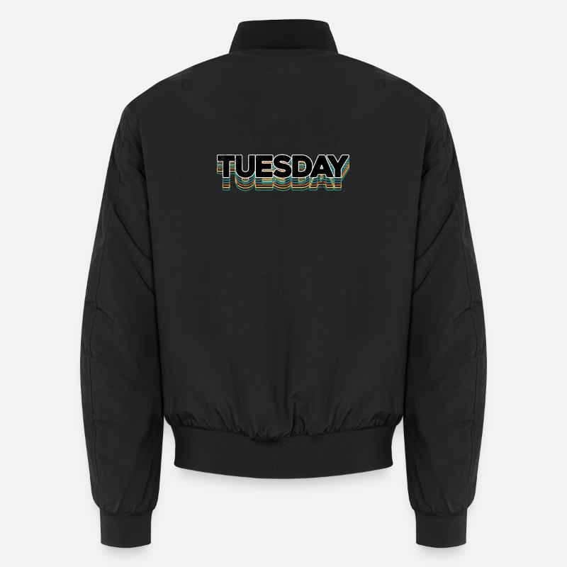 Tuesday Rainbow Stripes - Unisex Bomber Jacket - black