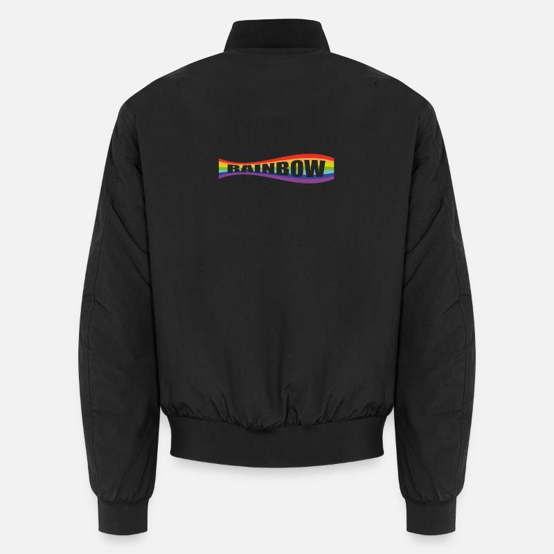 Rainbow flag variation - Unisex Bomber Jacket - black