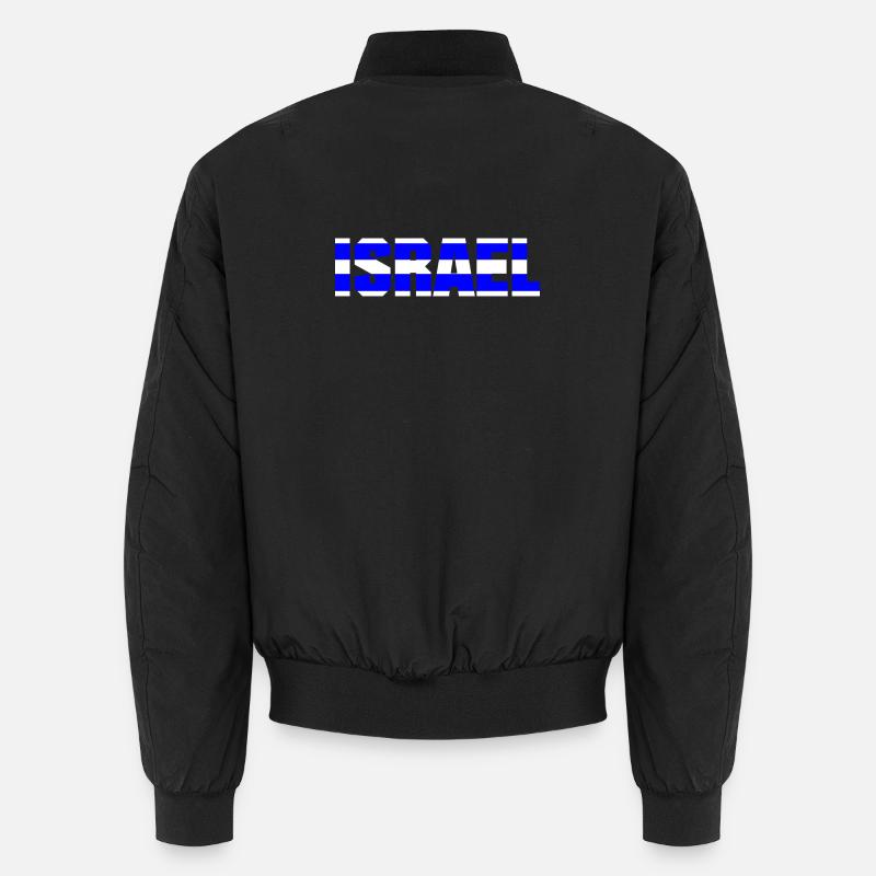 Lettrage d’Israël dans le design du drapeau Bomber unisexe