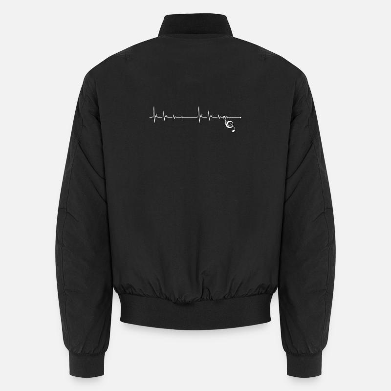 Rythme de la clé de sol Heartbeat Bomber unisexe