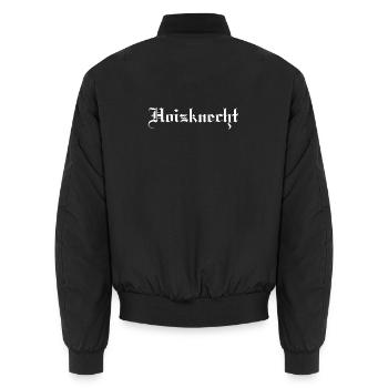 Hoizknecht - Unisex Bomberjacke - Schwarz - Hinten - AI Model Male 185 light (185cm)