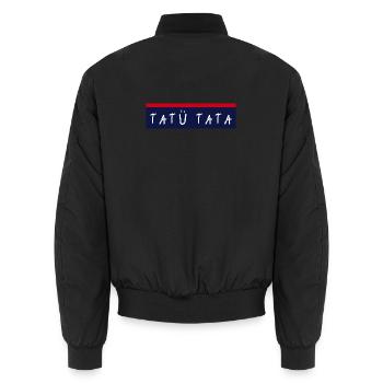polizei tatü tata lustig logo österreich pozilei - Unisex Bomberjacke - Schwarz - Hinten - AI Model Male 185 light (185cm)