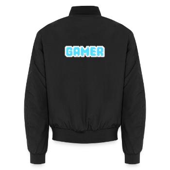 Gamer Pixel - Bomber unisexe - noir - Dos - AI Model Male 185 light (185cm)