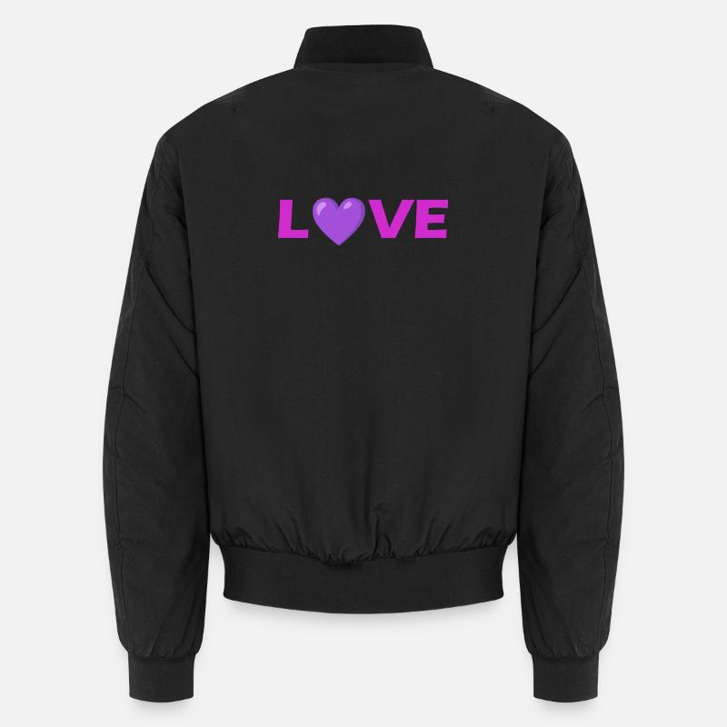 Conception de typographie de cœur d’amour Bomber unisexe