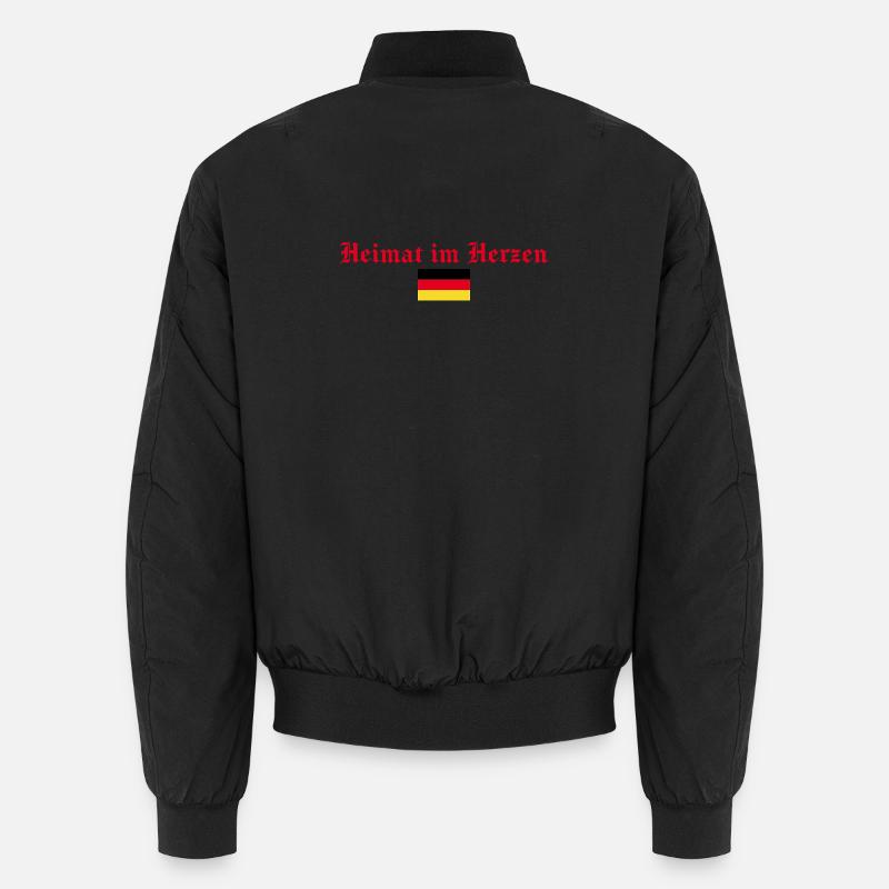 Heimat Im Herzen Deutschland Deutscher - Unisex Bomberjacke - Schwarz