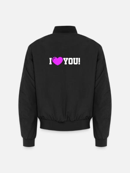 I love you - Ich Liebe Dich - Unisex Bomber Jacket - black