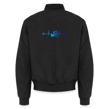 Modernes Roadbike Artwork - Unisex Bomberjacke - Schwarz - Hinten - AI Model Male 185 light (185cm)