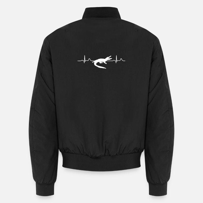 Crocodile Pulse Silhouette Unisex Bomber Jacket