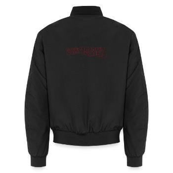 Bratislava - Welthauptstadt der Streetart - Unisex Bomberjacke - Schwarz - Hinten - AI Model Male 185 light (185cm)